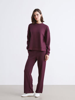 Bisiklet Yaka Oversize Kad?n Sweatshirt