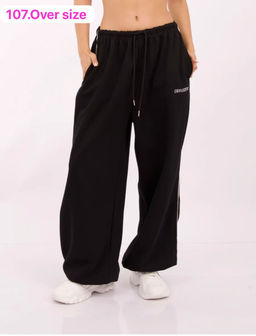 K12910 Штаны Багги (хлопок) ЧЕРНЫЙ