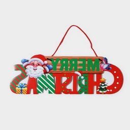 Новогоднее украшение настенное Mery Christmas, подвеска, 14.7?42 см