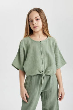 K?z Cocuk K?sa Kollu Bluz