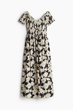 Vestido off-the-shoulder con cuerpo nido de abeja - H&m фото 8