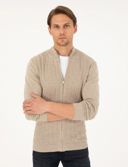 Kum Melanj Slim Fit Fermuarl_ Triko H_rka