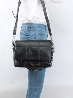 Сумка женская искусственная кожа FR-3728-L, 1отд, плечевой ремень, черный SALE 258367 - Adelia фото 9