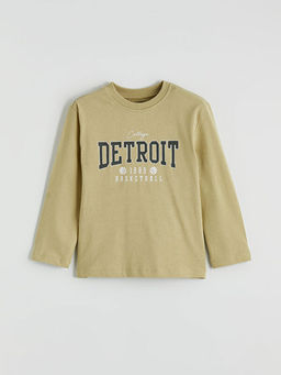 Bisiklet Yaka Detroit Bask?l? Erkek ?ocuk Ti??rt