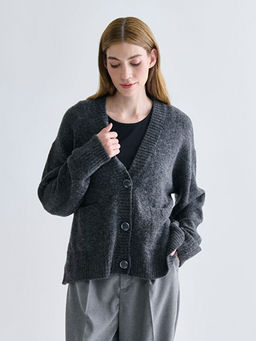 V Yaka Oversize Kad?n Triko H?rka