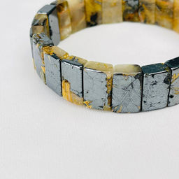 Браслет из Рутилового кварца с включением Титана 19 см - Радуга самоцветов фото 2