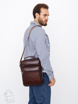 Сумка мужская кожаная 7905-4 brown Fuzhinino
