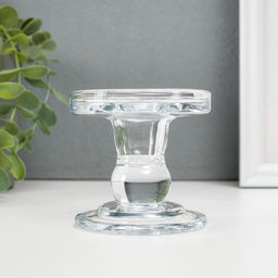 Стеклянный подсвечник на 1 свечу «Креманка», прозрачный, 8.5×8.5×8.5 см
