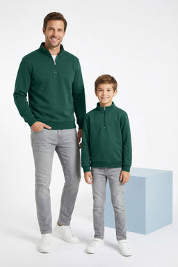 Lacivert Pamuklu Duz/Basic Dik Yaka Regular Orme Erkek Cocuk Sweatshirt TKDAW26SW00008 - Trendyolmilla фото 11