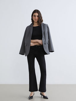 Crop Flare Kad?n Jean Pantolon