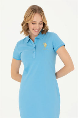 Женское бирюзовое трикотажное платье - U.s. polo assn фото 10