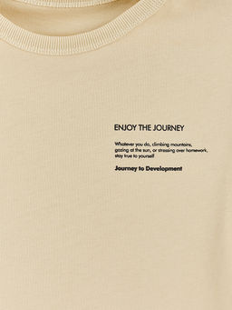 Футболка для мальчиков бежевая с надписью - Mark formelle фото 6