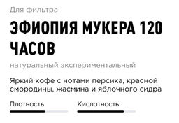 Кофе Эфиопия Мукера 120 часов