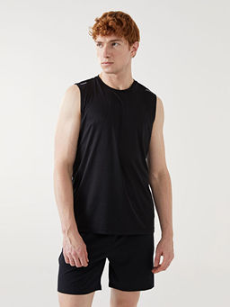 DRY-TECH Bisiklet Yaka Bask?l? Erkek Kolsuz Ti??rt - Waikiki фото 4