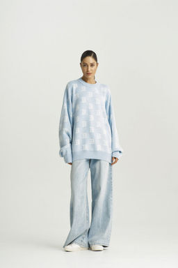 Джемпер Cotton Jacquard Light Blue