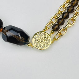 Браслет из Раухтопаза с цепочкой - Радуга самоцветов фото 4