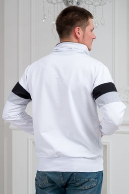 Толстовка мужская из футера Оскар белый макс - Амадэль фото 6