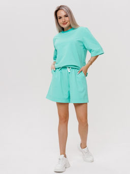 Костюм женский К-205 (футер с лайкрой) Оливковая