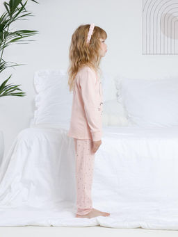 К 1541/24/бежево-розовый,штрихи пижама дет