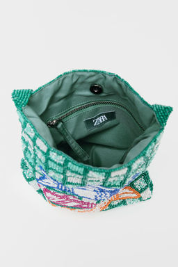 FISH BEADED MINI BUCKET BAG - Zara фото 6
