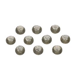 Бусина Zlatka из смолы полиэтиленполиамин RFB-14 14 мм 10 шт №12 серый