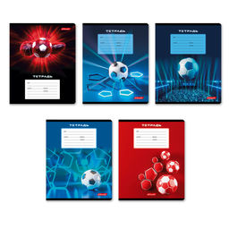 Светоч 24ТЕТк-003 Тетрадь ученическая школьная, выборочный лак, A5 24 л. на скобе 65 г/кв.м , белизна 100 % 30 шт. клетка 000717 Победный гол