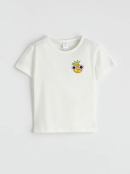 Bisiklet Yaka K?z ?ocuk Ti??rt