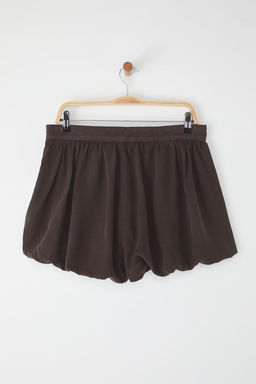 Trendyolmilla Kahverengi Normal Bel Mini Denim Balon Sort Etek TWOSS25SR00105  фото 7