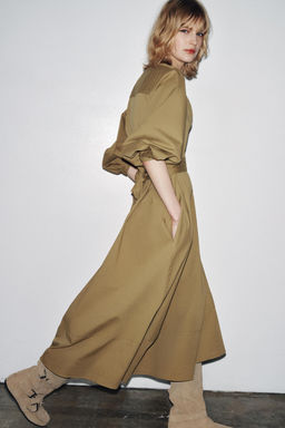 ZW COLLECTION BELTED SHIRT DRESS - Zara фото 6