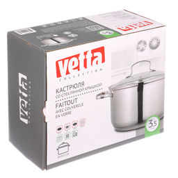 Кастрюля VETTA Берн 20*12 см 3,5 л со стекл. кр., индукция арт. 822-101 - Полимербыт фото 6
