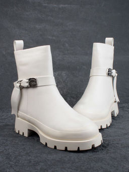 04-M3-L813 BEIGE Ботинки зимние женские (натуральная кожа, натуральный мех)