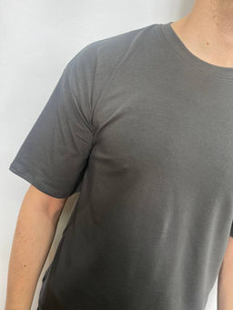 KM1808 Футболка OVER SIZE (плотный хлопок) ГРАФИТ