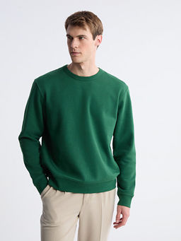 Bisiklet Yaka Erkek Kal?n Sweatshirt