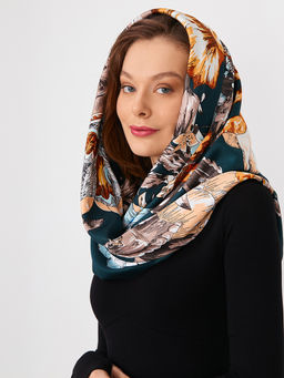 Большой, мягкий, тонкий и очень нежный двусторонний платок с рисунком. - Tantino фото 9