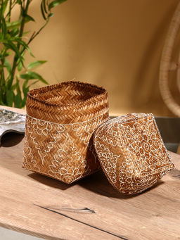 Корзинка плетёная «Марокко», 14×14×23 см