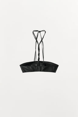 100% BRAIDED LEATHER BRA - Zara фото 11