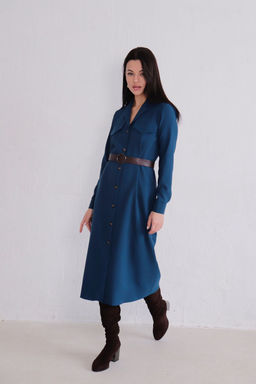 Платье-рубашка с английским воротником - Martichelli фото 367