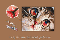 ФРЕЯ PNB/PMC-308 Набор для раскрашивания по номерам ( цветной холст ) 40 х 30 см Влюбленные глазки