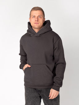 Толстовка мужская футер 3-х нитка начес пенье "БРУНО" ГРАФИТ