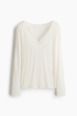 Top con ribete de encaje - H&m фото 2