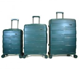 Набор из 3-х чемоданов 11271 Темно-зеленый