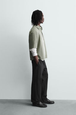 BOXY FIT CHECK SHIRT - Zara фото 4