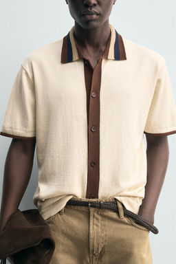 CONTRAST KNIT SHIRT - Zara фото 5