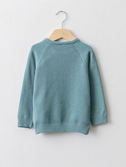 Bisiklet Yaka Kendinden Desenli Erkek Bebek Triko Kazak - Waikiki фото 2