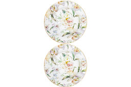 Набор тарелок десертных 2 пр. 20,5*20,5*1,5 см "Корнелия" фарфор NEW BONE CHINA