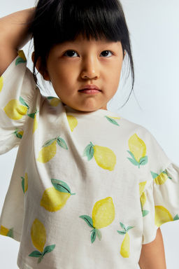 Camiseta de punto con manga de volantes - H&m фото 2