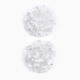 Бант для волос на резинке, белый, 2 штуки, 7 см, Коты аристократы