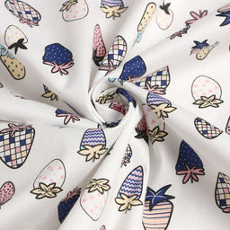 Цена за 150 шт. Ткань Сатин «Ягоды», ш.160 см, 100% хлопок, 160 г/м²