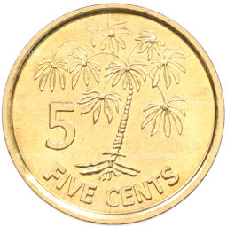 Монета 5 центов 2012 года Сейшелы