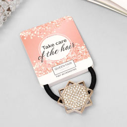 Цена за 6 шт. Резинка для волос «Бьорг», геометрия, 5 см